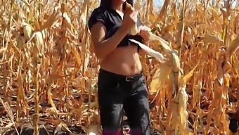 Young Brunette Gets Her Panties Filled With Step-Brother'S Cum During Farm Work