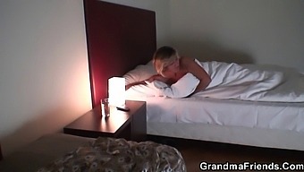 A Mature Blonde Granny Indulges In A Threesome With Two Young Men