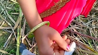 Desi Mom Indulges In Outdoor Doggy Style And Handjob