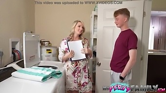Stepmom Seduces Stepson With Her Big Natural Breasts And Gives Him A Blowjob
