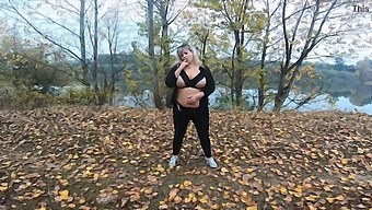 Milfs Show Off Their Bodies In Public Park Near Lake