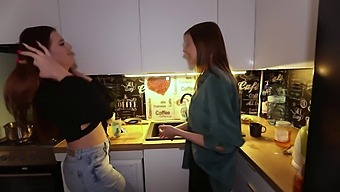 Step-Sisters' Surprise Bet Leads To Steamy Threesome With Their Boyfriends