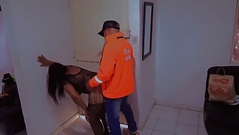 Domination And Submission: A Submissive Woman Gets Fucked By A Delivery Man In Erotic Lingerie