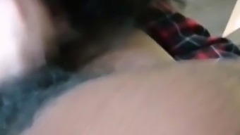 Amatööri Brittiläinen Tyttö Nauttii Rotujenvälinen Iso Musta Kukko Hänen Makuuhuone