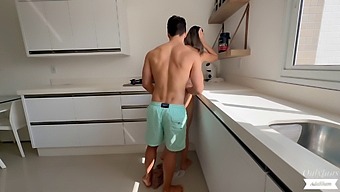 Adakham'S Fitness-Obsessed Housewife Gets Caught In A Steamy Kitchen Encounter