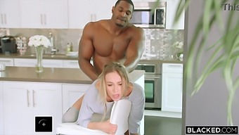 A Man Leaves His Girlfriend Alone With His Muscular Black Roommate For A Steamy Encounter