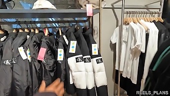British University Girl'S Big Butt Gets Double Penetrated In Changing Room By Two Unknown Men