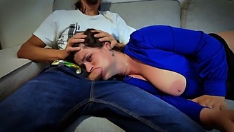 Clothed Stepmom Gets Her Mouth Brutally Fucked By Stepson!